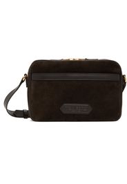 TOM FORD Brown Suede Messenger Bag