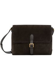 TOM FORD Brown Suede Medium Messenger Bag