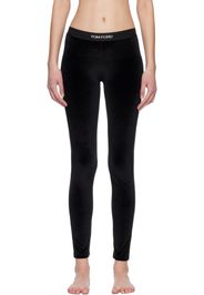 TOM FORD Black Stretch Lustrous Velour Signature Leggings