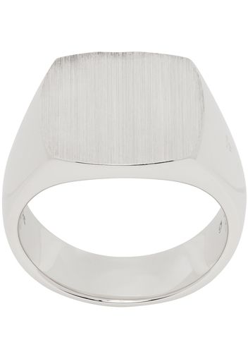 Tom Wood Silver Cushion Satin Ring