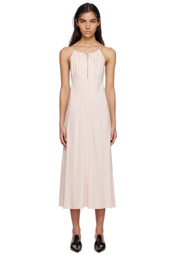 Totême Pink Gathered Maxi Dress