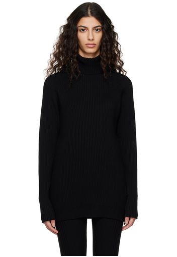 Totême Black Pinched Seam Turtleneck