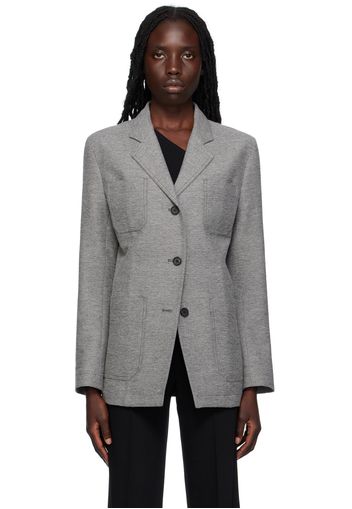 TOTEME Gray Notched Lapel Blazer