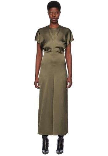 TOTEME Khaki Slouch Waist Maxi Dress