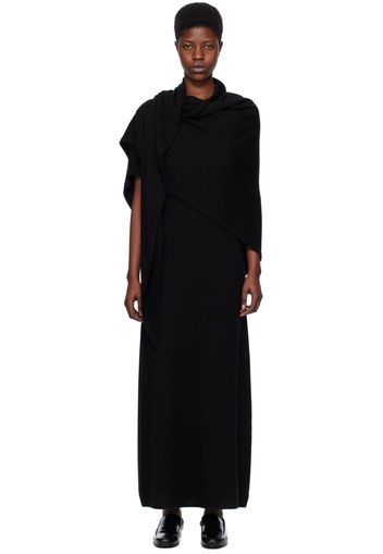 TOTEME Black Shawl Maxi Dress