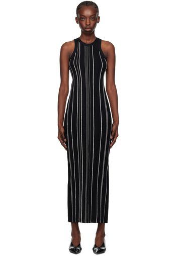 TOTEME Black Braid Rib Tank Midi Dress