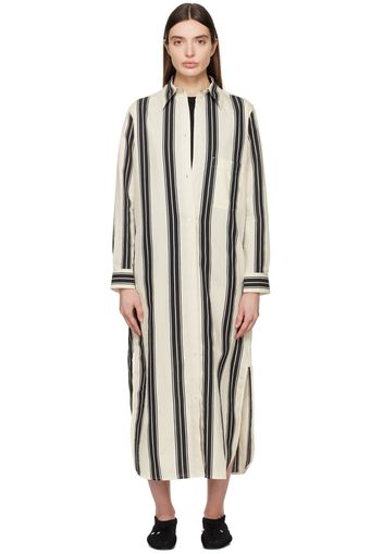 TOTEME Black & White Striped Maxi Dress