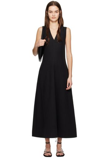 TOTEME Black V-Neck Maxi Dress