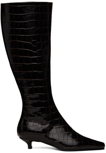 TOTEME Brown 'The Slim' Knee-High Boots