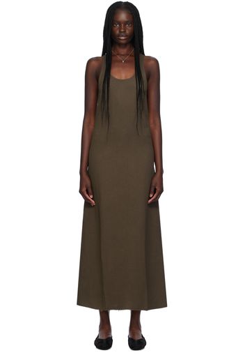 TOTEME Brown Scoop Neck Maxi Dress