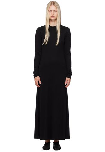 TOTEME Black Long-Sleeve Maxi Dress