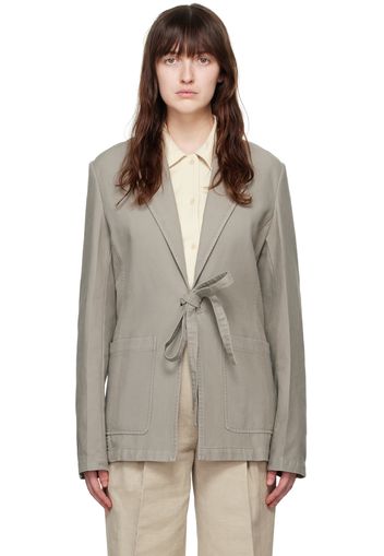 TOTEME Gray Garment-Dyed Blazer