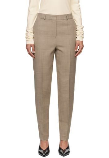 TOTEME Beige Low-Waist Tailored Trousers