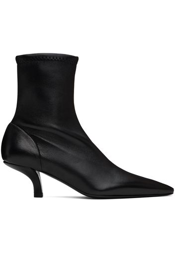 TOTEME Black 'The Heeled Sock' Boots