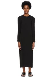 Totême Black Slouched Shoulder Midi Dress