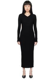 TOTEME Black Ribbed Midi Dress