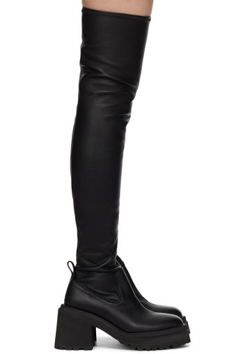 UNDERCOVER Black Leather Tall Boots