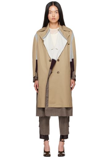 UNDERCOVER Beige Paneled Trench Coat