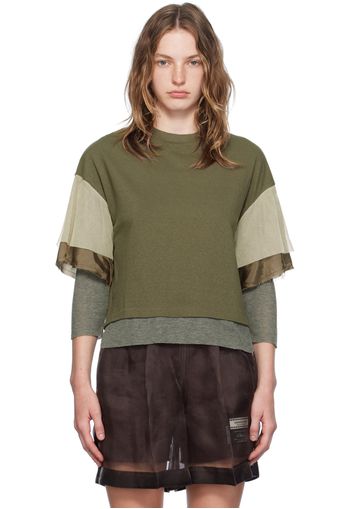 UNDERCOVER Khaki & Gray Layered Long Sleeve T-Shirt