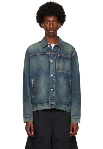 UNDERCOVER Blue Distressed Denim Jacket