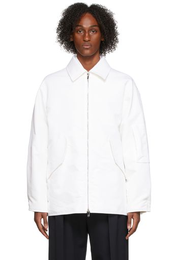 Valentino White Nylon Blouson Jacket