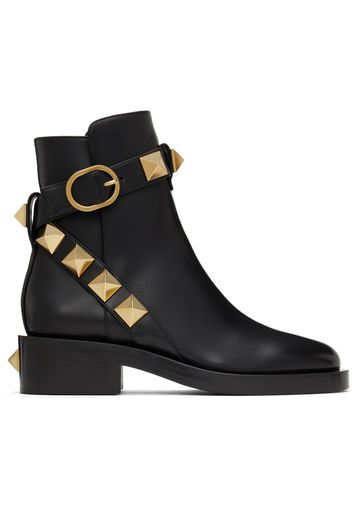 Valentino Garavani Leather Roman Stud Boots