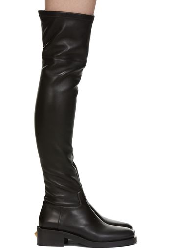 Valentino Garavani Black Roman Stud Over-The-Knee Boots