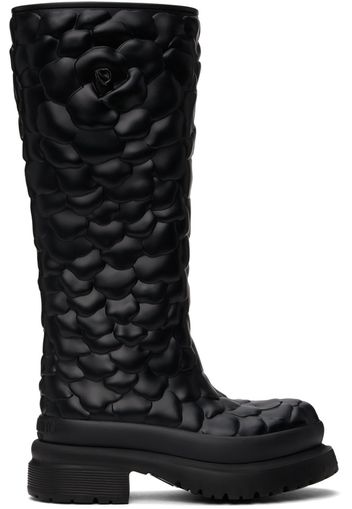 Valentino Garavani Black Atelier 03 Rose Edition Tall Boots