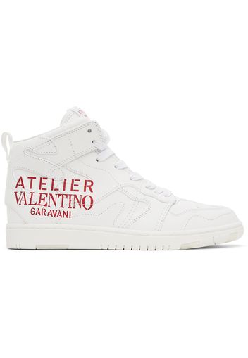 Valentino Garavani White 07 Camouflage Edition Atelier Mid-Top Sneakers