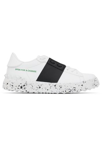 Valentino Garavani White & Black Open For A Change Sneakers