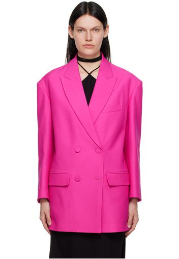 Valentino Pink Double-Breasted Blazer