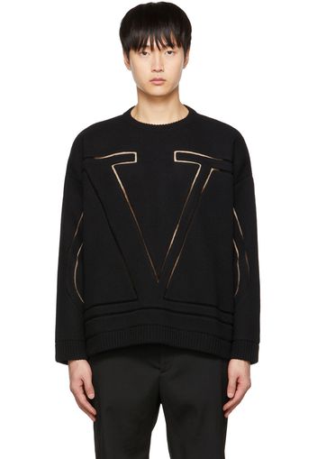 Valentino Black Cut-Out Sweater