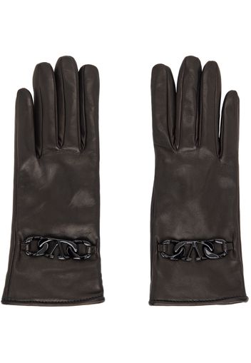 Valentino Garavani Black VLogo Chain Gloves