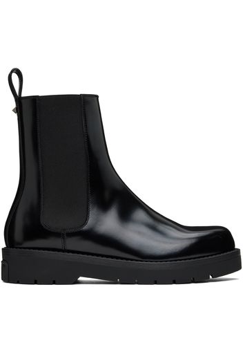 Valentino Garavani Black Beatle VG Camden Chelsea Boots