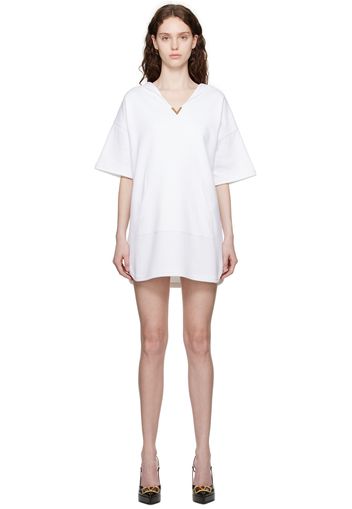 Valentino White Hooded Minidress