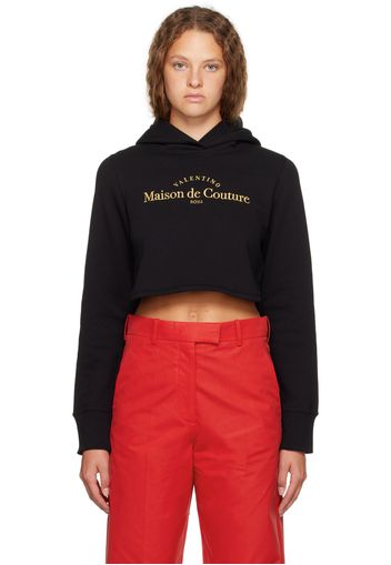 Valentino Black Embroidered Hoodie