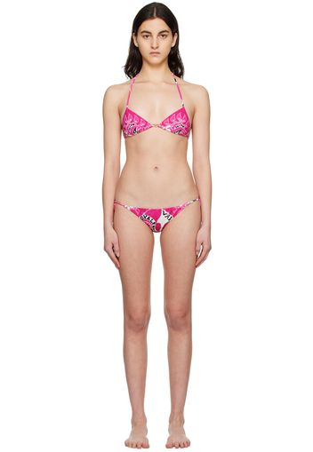 Valentino Pink Self-Tie Bikini