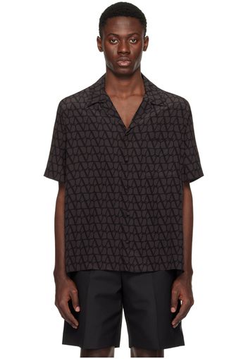 Valentino Brown Printed Shirt