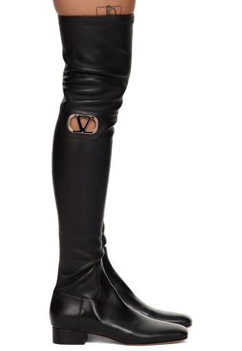 Valentino Garavani Black VLogo Type Boots