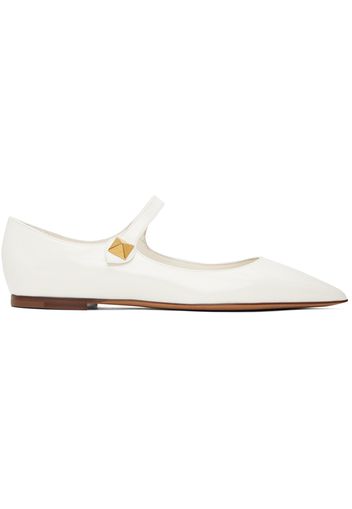 Valentino Garavani Off-White Tiptoe Ballerina Flats