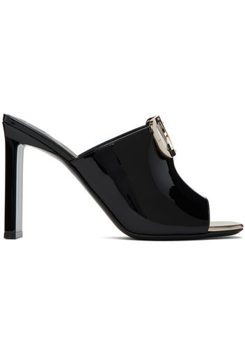 Valentino Garavani Black VLogo Heeled Sandals