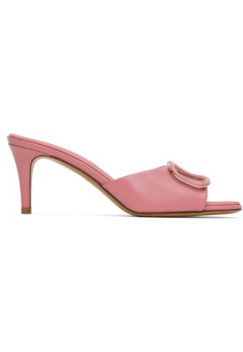 Valentino Garavani Pink VLogo Heeled Sandals