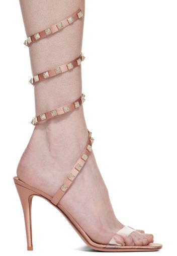 Valentino Garavani Pink Rockstud Heeled Sandals