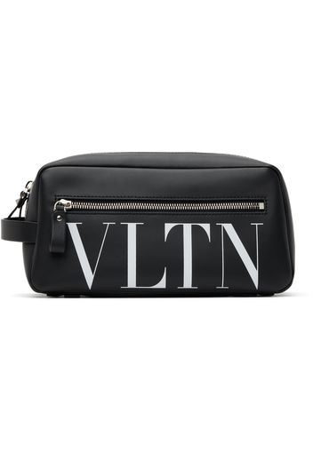 Valentino Garavani Black Medium 'VLTN' Washbag Pouch