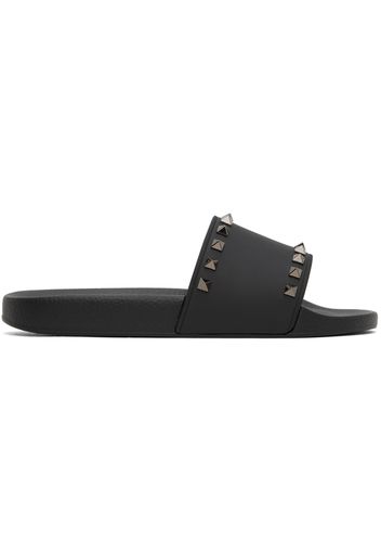 Valentino Garavani Black Rockstud Slides