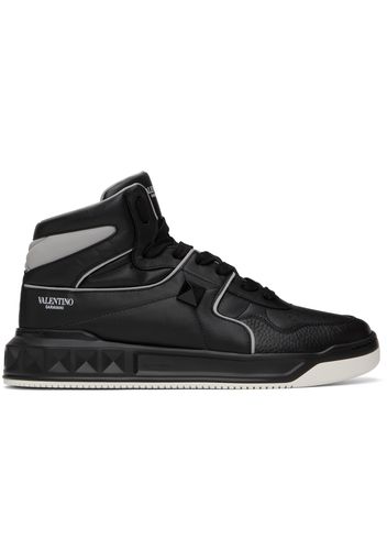 Valentino Garavani Black One Stud Sneakers