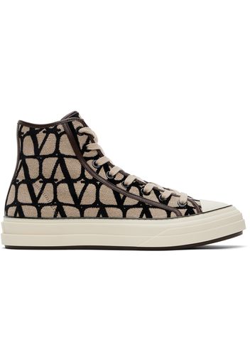 Valentino Garavani Beige Toile Iconographe Totaloop Sneakers