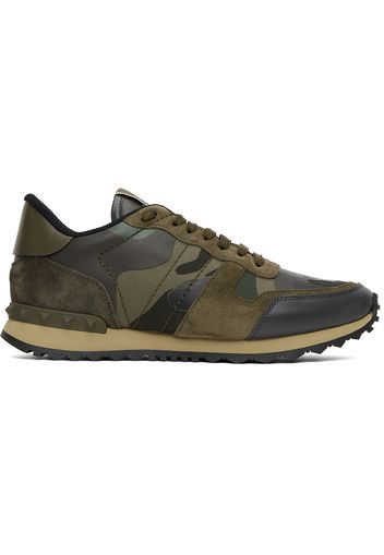 Valentino Garavani Khaki Rockrunner Sneakers