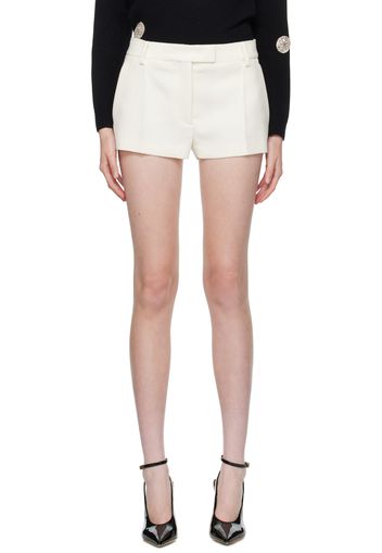 Valentino Off-White Creased Shorts