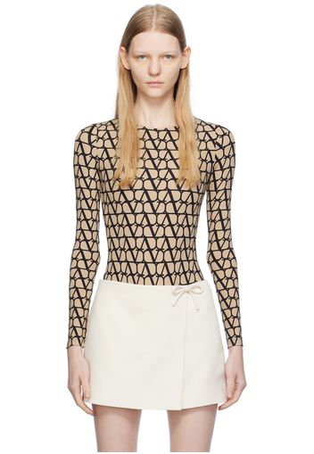 Valentino Beige Toile Iconographe Bodysuit